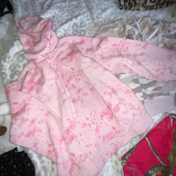 3pc HOODIE bundle *REAL TREE HOT PINK *old navy Pink tie-dye *SO blush camo XS S - Picture 10 of 14